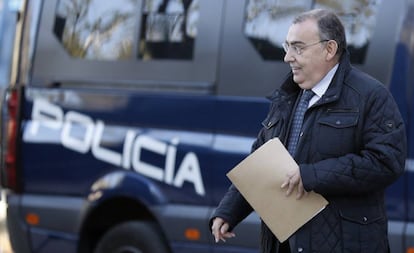 El comisario Enrique García Castaño, 'El Gordo', a su llegada a la Audiencia Nacional el pasado martes.