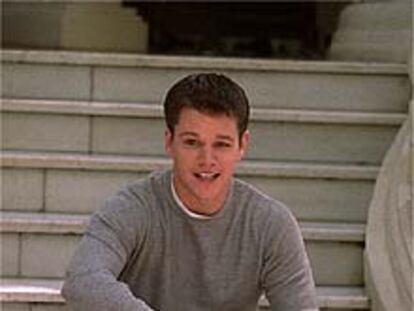El actor Matt Damon, ayer en madrid, donde promocionó <i>El caso Bourne</i>