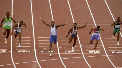 Christie gana los 100m de Barcelona 92