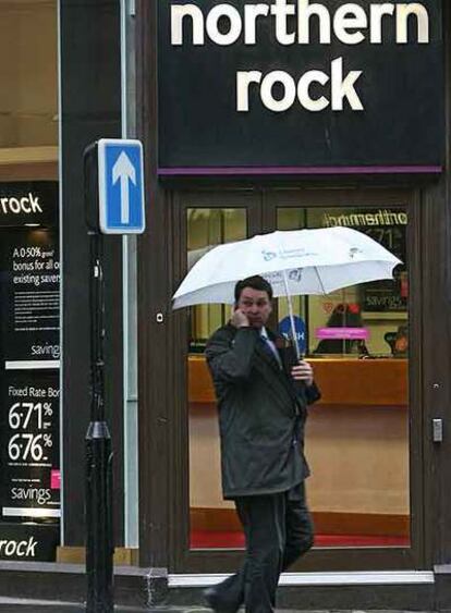 Una oficina del banco Northern Rock en Londres.