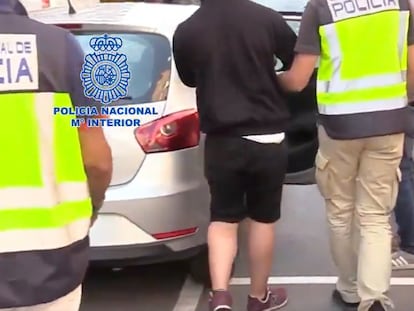 Detención del sospechoso de incendiar la sede de Podemos en Cartagena (Murcia).