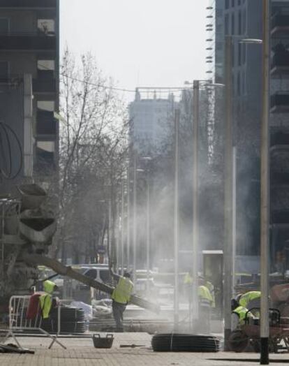 Obras en Can L'Alier, en la Calle Pere IV de Barcelona. 