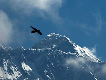 Vista del Everest desde Namche Bajar.