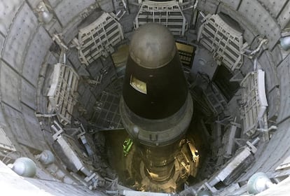 El misil Titan II dentro del silo que se puede visitar en el desierto de Arizona.