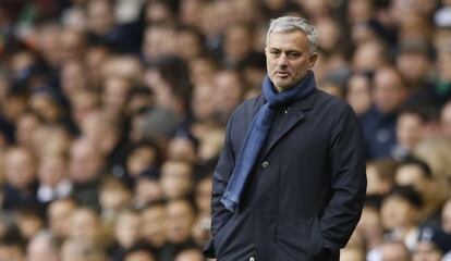 Mourinho en el partido ante el Tottenham. 