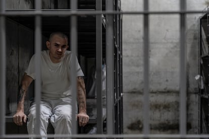 They will never again know love or freedom. They have no right to calls or visits. They have slipped into a cold, dreary, black hole. In the picture, an inmate inside his cell. 