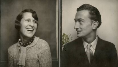 Autorretratos de Gala y Dalí en un fotomatón, en 1929. 
 
 