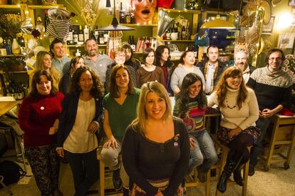 Presentación del equipo de Carmen Santos, esta mañana.
