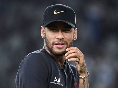 Neymar, después del partido PSG-Rennes.