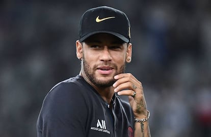 Neymar, después del partido PSG-Rennes.