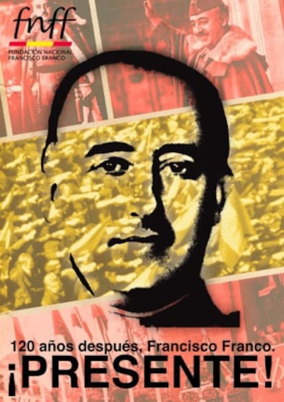 Cartel de la convocatoria de un homenaje a Franco organizado por la fundación que lleva su nombre en 2012.
