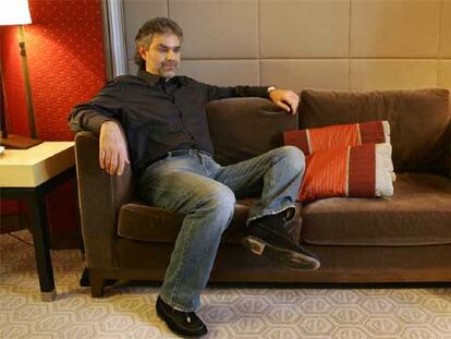 Andrea Bocelli, en Madrid, adonde vino a presentar su nuevo disco.