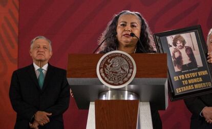 Martha Camacho frente al presidente López Obrador, el pasado 10 de junio.