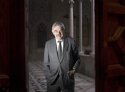 Pasqual Maragall, antes de la entrevista, en el Palau de la Generalitat.