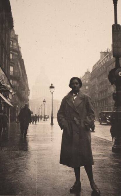 Victorina Durán, en Paris, diciembre de 1930.