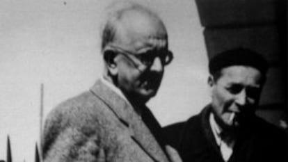 De izquierda a derecha, Manuel Brunet y Josep Pla.