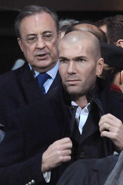 Zinedine Zidane y Florentino Pérez, en 2009 en Marsella.