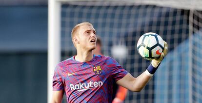 Cillessen, en un calentamiento de este año en Vigo.