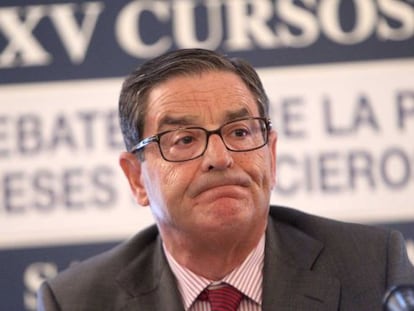 El presidente de Kutxabank, Mario Fernández, este martes en San Sebastián.
