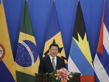 El presidente chino, Xi Jinping, este jueves en el primer foro ministerial entre China y la CELAC.