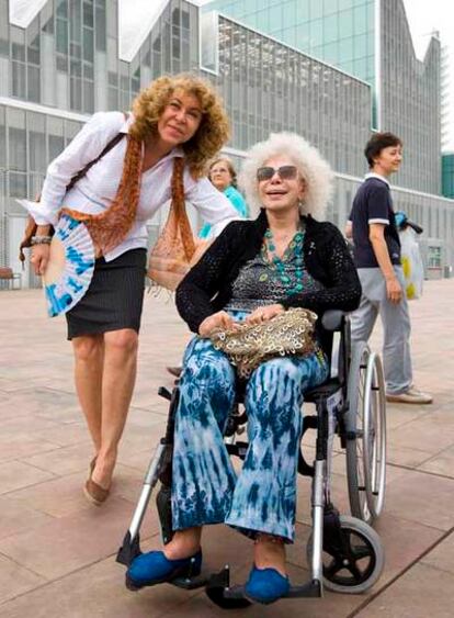 El pasado día 9 en su visita a la Expo de Zaragoza con su ex nuera Eugenia.