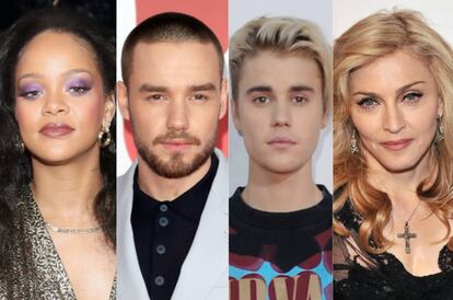 Rihanna, Liam Payne, Justin Bieber y Madonna, algunos de los artistas que han tirado de grandes equipos de composición para intentar tener un éxito en la radiofórmula.