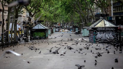 La Rambla de Barcelona este jueves.