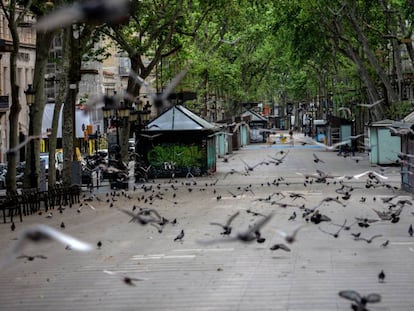 La Rambla de Barcelona este jueves.