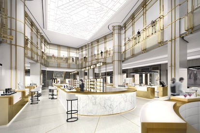 Proyecto de galería comercial para marcas de lujo que se instalará en el interior de Centro Canalejas, junto a la Puerta del Sol.