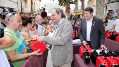 El presidente de la Generalitat, Quim Torra, en Argentona (Barcelona) este sábado.
