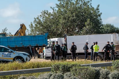 La intervención para el desalojo del asentamiento chabolista de Can Rova 2, en Ibiza.