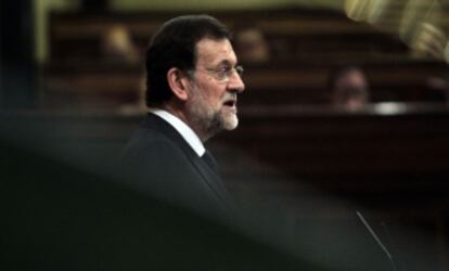 El Presidente del Gobierno, Mariano Rajoy, en el Congreso.