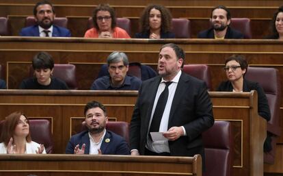 Oriol Junqueras, en el Congreso el pasado 21 de mayo.