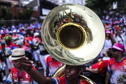 Músicos da Banda de Ipanema, no dia 31, no Rio.