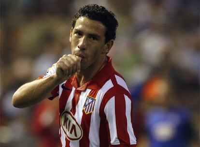 Maxi celebra el gol del empate del Atlético de Madrid.