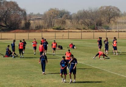 Entrenamiento de la selección española.