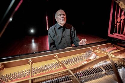 El pianista alemán Alexander Lonquich en el salón de actos de la Fundación Juan March.