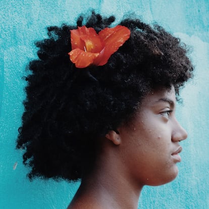 Leticia Santos, 13, at her aunt Nana's house, who runs an organic farm.