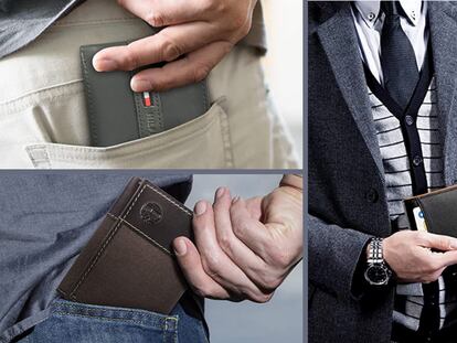 Estas carteras para hombre están fabricadas en cuero, son delgadas y de diferentes marcas