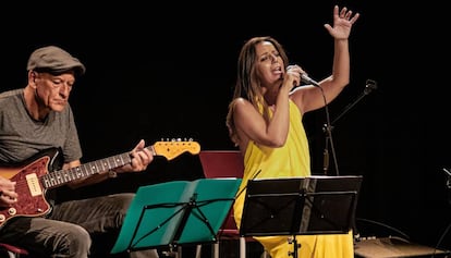 Mariola Membrives, durante su actuación.