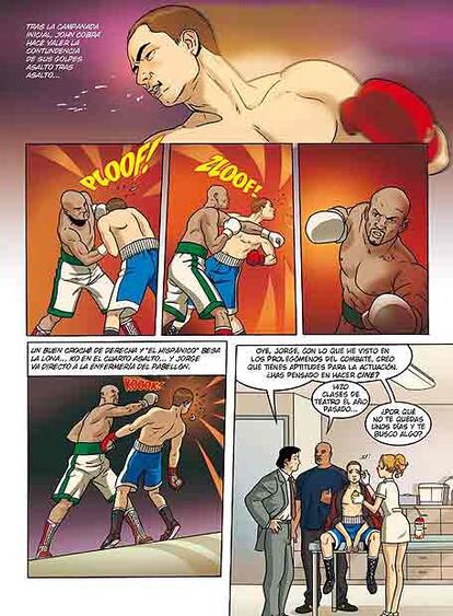 Lorenzo tantea el mundo del boxeo en su cómic, aunque no sale muy bien parado de su combate contra John Cobra.