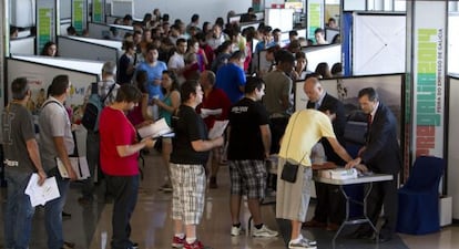 A job fair held in Galicia last June.