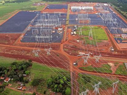 Foto a&eacute;rea de las subestaciones el&eacute;ctricas Araraquara II, ejecutadas por CYMI, filial de ACS. 