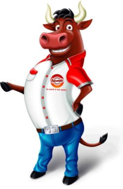 El toro 'Cundo', la mascota publicitaria del grupo.