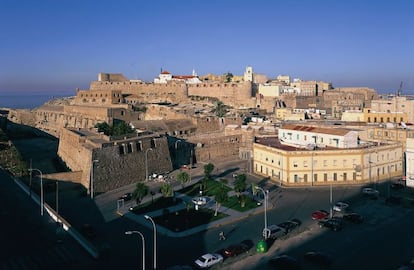 Muralla de la fortaleza de Melilla.