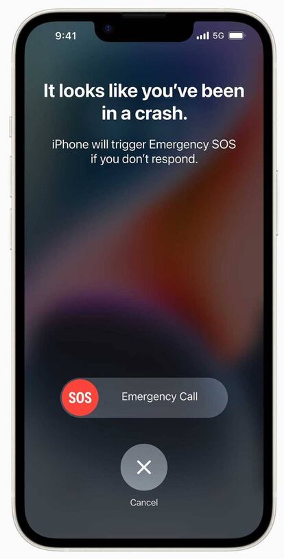Emergecia colisión iPhone 14