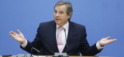 Antonio Miguel Carmona, durante la rueda de prensa tras su destitución.