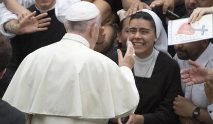 El papa Francisco, durante la audiencia general, este 1 de agosto.