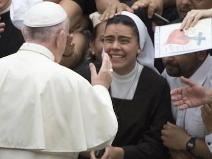 El papa Francisco, durante la audiencia general, este 1 de agosto.