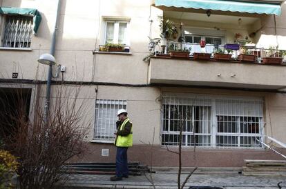 Casa afectada por posible derrumbe en Carabanchel el 7 de enero.